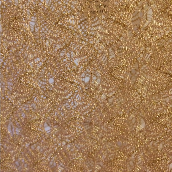 Gold metallic weave sheer tank top - Picture 4 of 4
