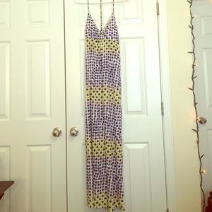 Jessica Simpson Multi Polka Dot Halter Maxi Dress