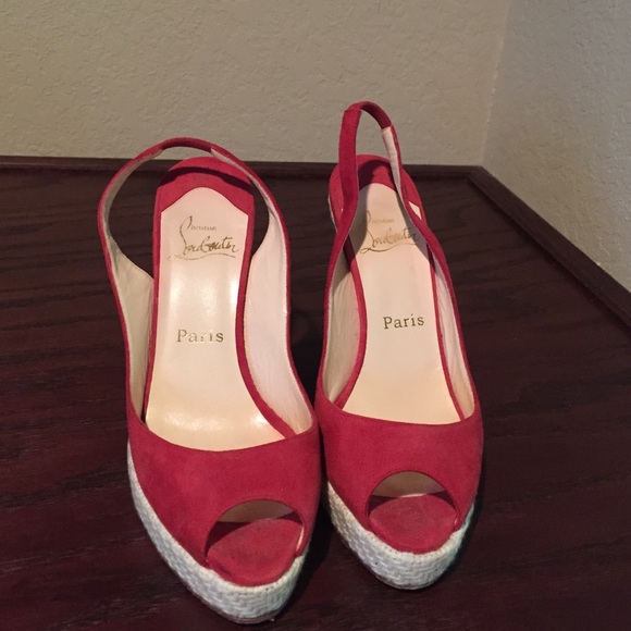 Christian Louboutin sling back pumps