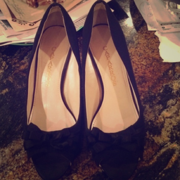 Black Bow Heels by Caparros