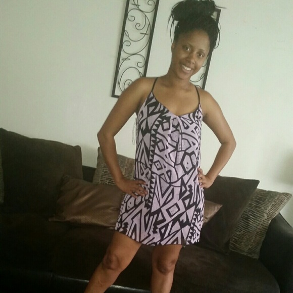Lavender /Black Tribal design Dress!