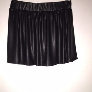 Imitation leather skirt