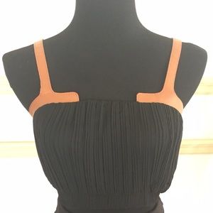 Black ruffle crop top