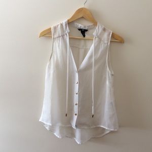 H&M sheer white blouse