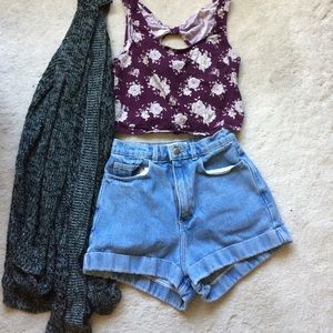 American apparel high waisted shorts