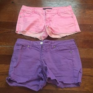 Pink and purple summer shorts