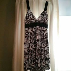 Zebra printed party dress