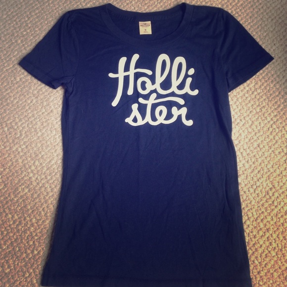 Navy Hollister Logo Shirt