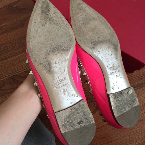 Valentino rockstud pink flats - Picture 2 of 4