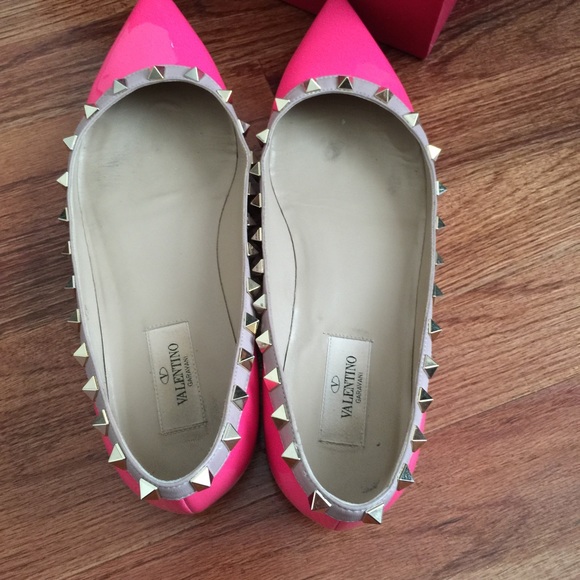 Valentino rockstud pink flats - Picture 3 of 4