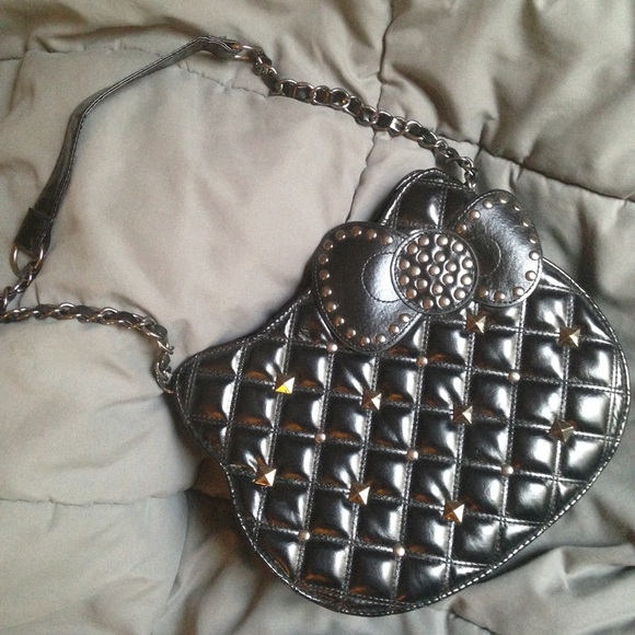 Hello Kitty studded faux-leather purse
