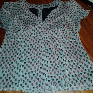 Reduced price. Wicked Top with Skulls