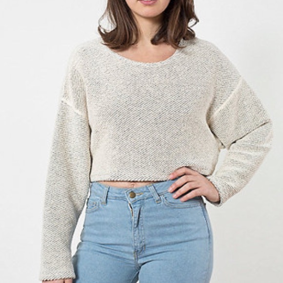 American Apparel Cropped Reversible Easy Sweater