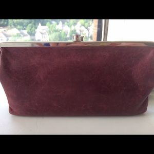 Hobo Lauren wallet in burgundy leather