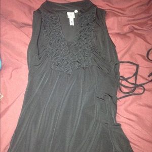 Black sleeveless top