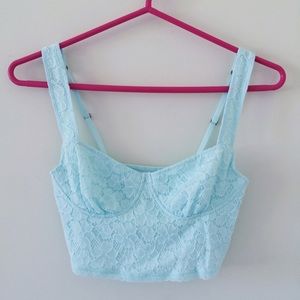 Mint Lace Bustier Bralette