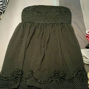 Strapless black dress