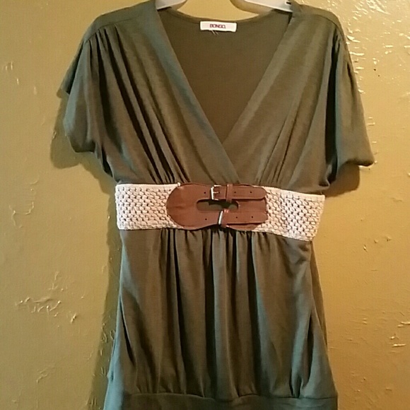 belted pullover shirt