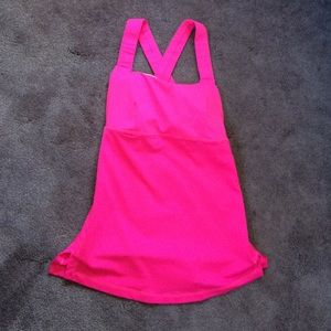 hot pink lululemon tank top
