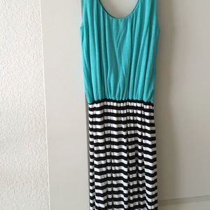 Stripped Teal Maxi Dress from Nordstroms BP