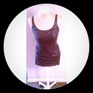 Grey Sequined Express Dress