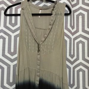 Free People Button Up Tank