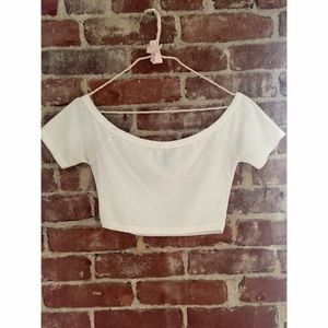 Brandy Melville off the shoulder crop top