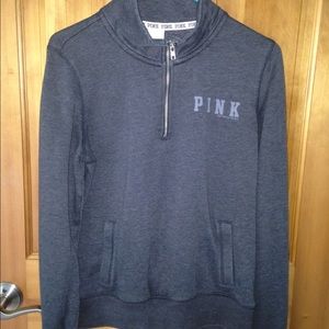 Victoria's Secret pink half zip sweatshirt