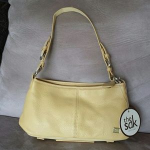 Yellow leather purse