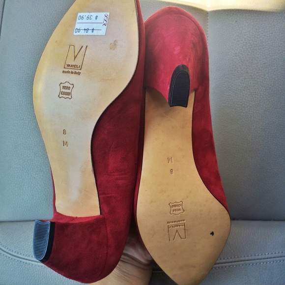 Sold 💕Red suede (genuine) shoes - Picture 2 of 4