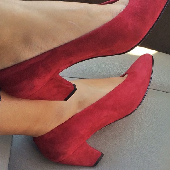 Sold 💕Red suede (genuine) shoes - Picture 3 of 4