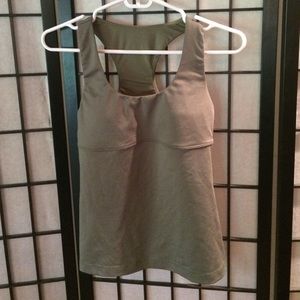 Army green workout tank top