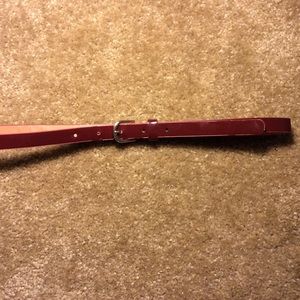 Dark red leather belt