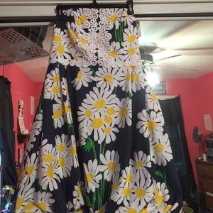 Lilly Pulitzer strapless dress.