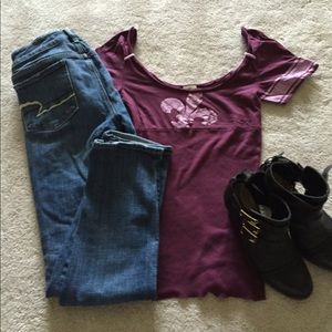 Purple body form shirt