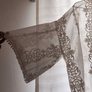 Tops - Cream Sheer Kimono Tops - Cream Sheer Kimono