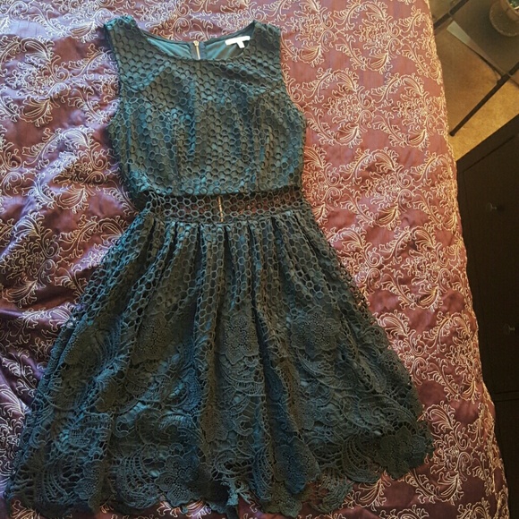 Green crochet lace dress!