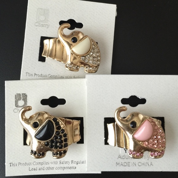 Bundles 3 Lucky charms elephant rings
