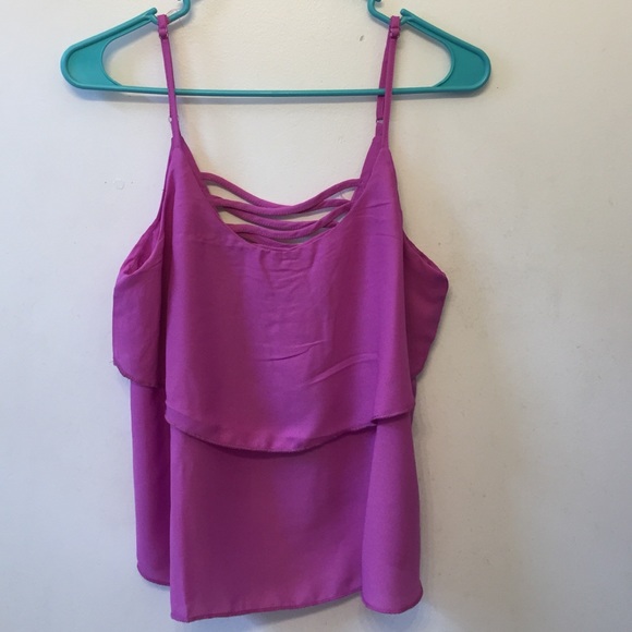 Purple chiffon tank top