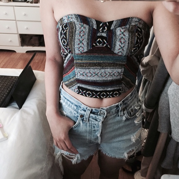 Urban Outfitters Tops - Multicolored Tribal Print Bustier Urban Outfitters Tops - Multicolored Tribal Print Bustier