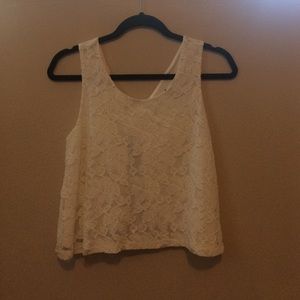 Love culture bow-back lace top