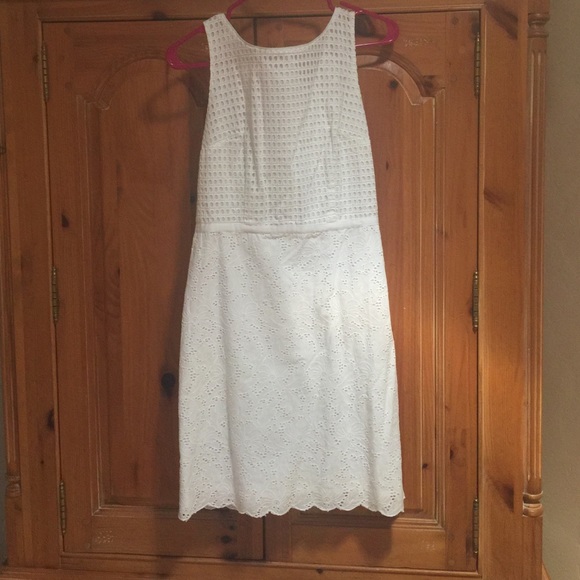 Loft White Eyelet Dress