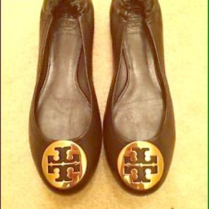 Tory Burch Reva Black Flats Size 8