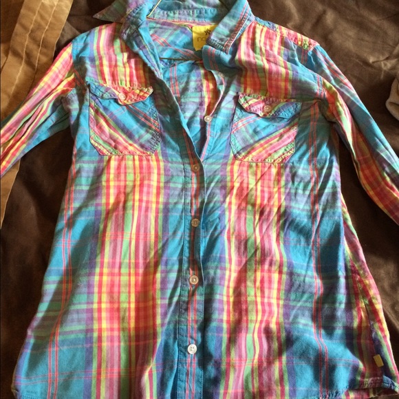 Pink, blue, & yellow flannel 😻