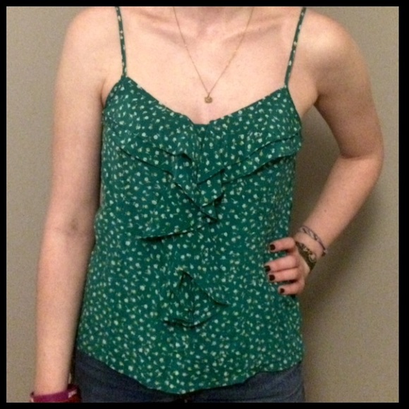 Green sleeveless shirt