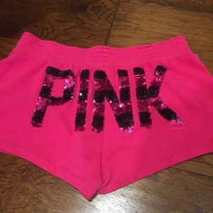 Small Victoria Secrets PINK shorts with sequins