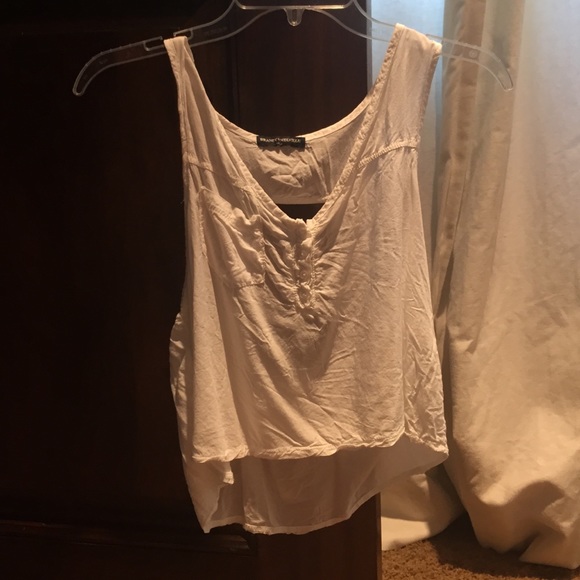 White cropped brandy tank - Picture 1 of 3