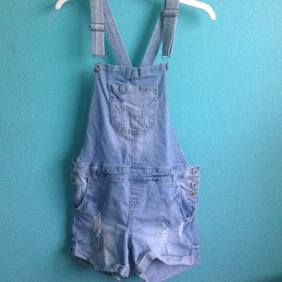 Jean short overalls