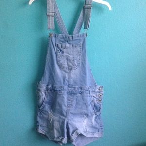 Jean short overalls