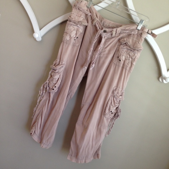 DaNang Blush Cropped Cargo Pants